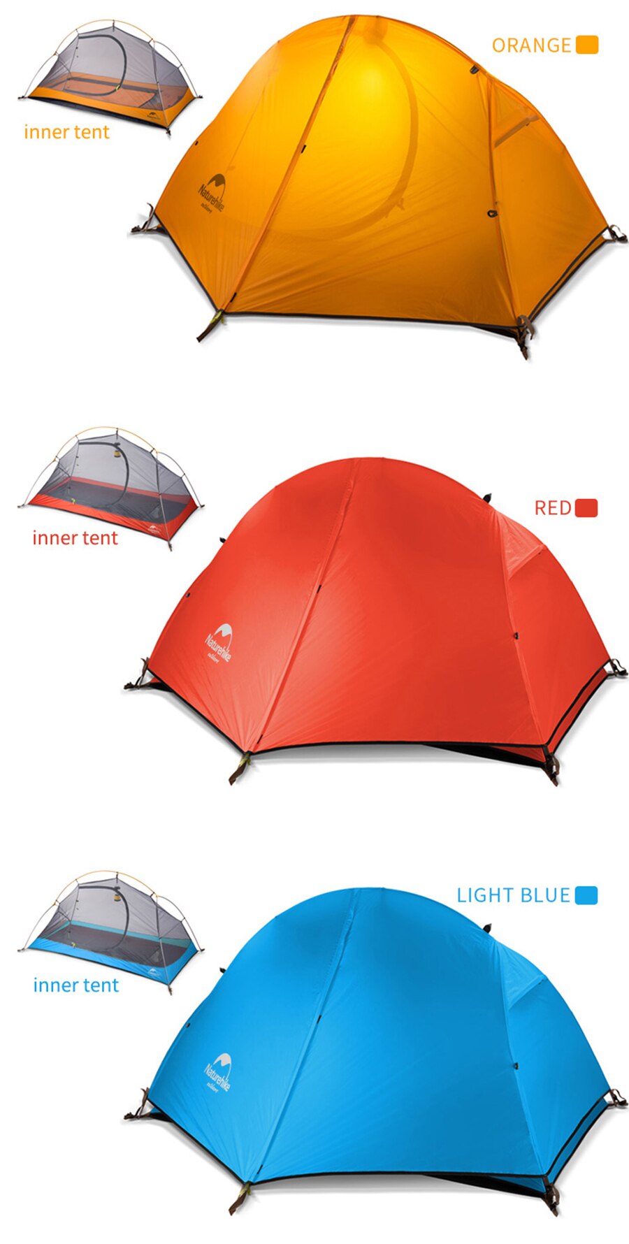 Cheap Goat Tents  1Person Camping Tent Ultralight Cycling Backpacking Tent Double Layer Fishing Beach Tent Outdoor Travel Hiking Tent   